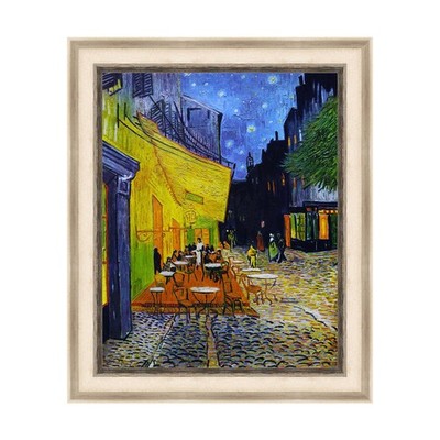 Framed The Cafe Terrace on the Place de Forum in Arles at Night,1888 by Van Gogh