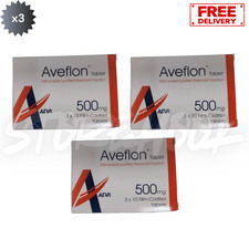 3x Aveflon 500mg 30's Treatment of Hemorrhoids Piles