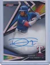 2022 Bowmans Best Baseball Danyer Cueva Refractor Auto No.B22-DCA (Texas Rangers