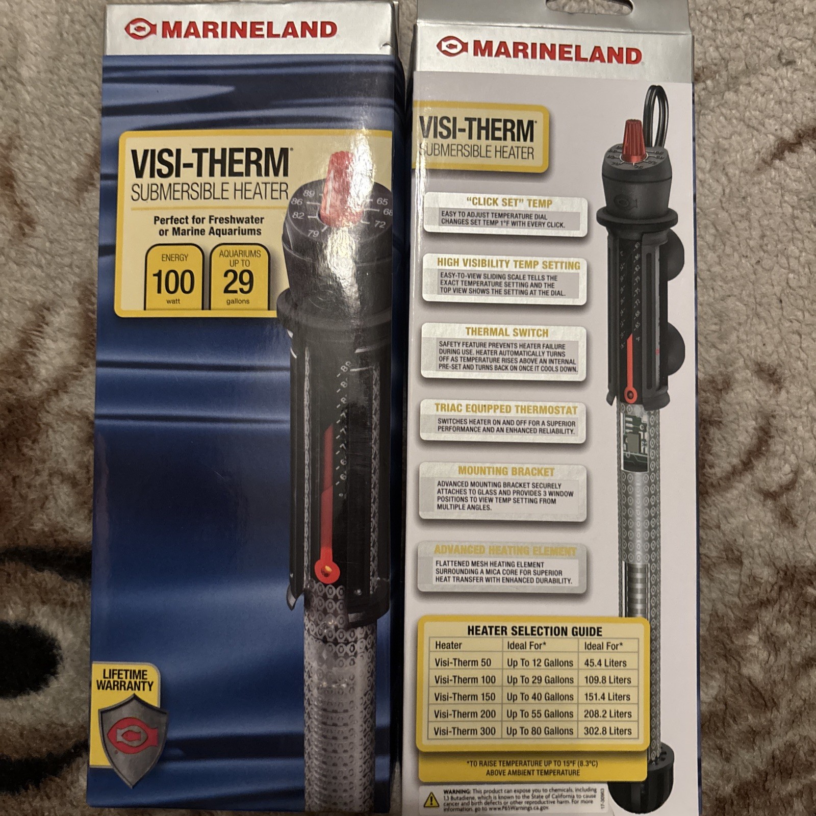 Marineland Visi Therm Submersible Aquarium Heater100W (up to 29 gal.) ML90640
