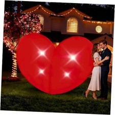 7ft Valentine's Day Inflatable Heart Decoration, Outdoor Blow Up Valentine