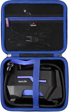 Mchoi Hard Case Suitable for VacLife 8.6*7.2*5.7 inches, Black, Blue Zipper 