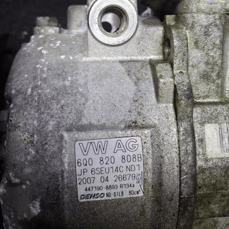 6Q0820808F Compressore a/c  VOLKSWAGEN POLO (9N) 1.4 TDI (51Kw) Ber. 3p/d/1422cc - Immagine 4 di 4