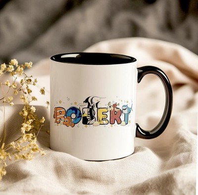 Personalized Disney Finding Nemo  Custom Disney Inspired Black White Mug