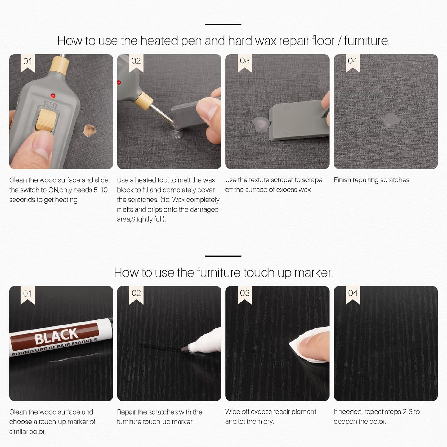 Laminate Vinyl Floor Repair Kit Wood Floor Scratch Repair Hardwood Lvp Floor Wax