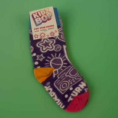 Kidz Bop Pop Star Socks, Purple with Fun Graphics NEW Rare Find MADE IN USA 