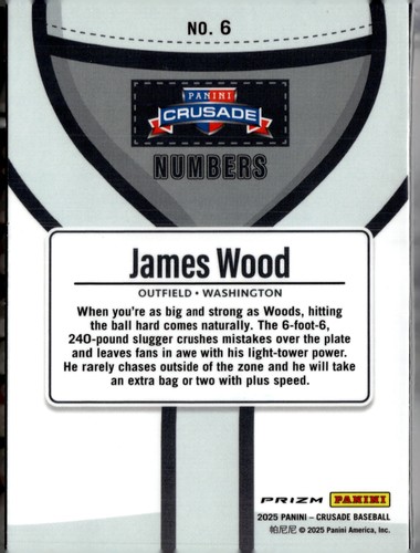 2025 Panini Crusade #6 James Wood Numbers - Bild 2 von 2
