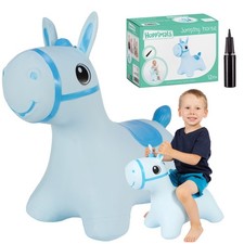 Hoppimals Hüpfpferd Blau inkl. Pumpe für Kinder