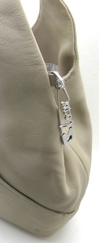 NEW Authentic ED ELLEN DEGENERES PAZ Leather Large Shoulder Hobo Bag Seta Cement - Picture 4 of 6