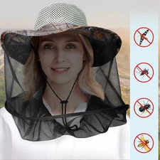 Beekeeping Beekeeper Cowboy Hat Mosquito Bee Insect Veil Net Face Protector