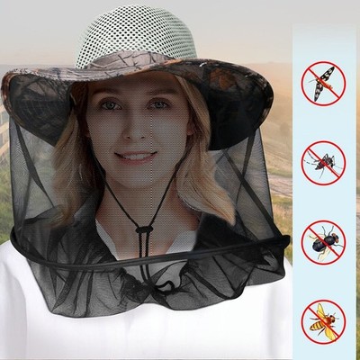 Beekeeping Beekeeper Cowboy Hat Mosquito Bee Insect Veil Net Face Protector