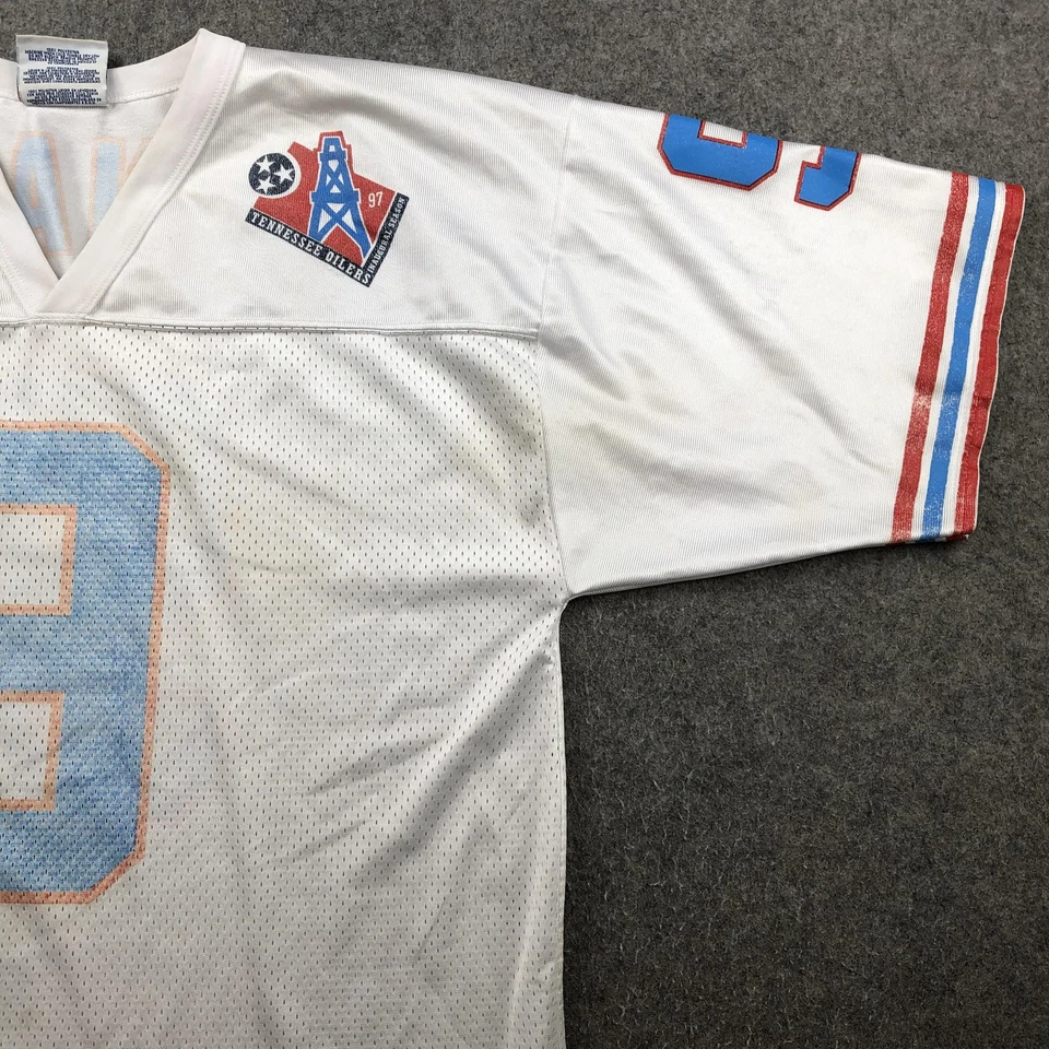 Camiseta deportiva vintage de los Tennessee Oilers para hombre mediana NFL con logotipo de Steve McNair atlética años 90 Foto 3 de 4