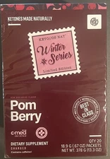 Pruvit Pom Berry OS NAT Ketones Charged Sample 20 Packs FREE SHIPPING EXP:02/26
