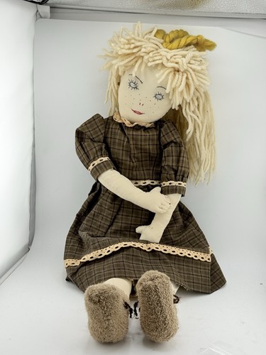 "Muñeca espeluznante de colección hecha a mano con hilo de pelo y vestido 21"" +" - Imagen 2 de 4