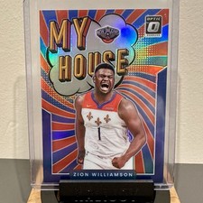 2021-22 Donruss Optic Zion Williamson My House Blue Holo Prizm /85 SP Pelicans