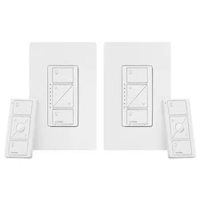 Caseta Smart Dimmer Switch and Remote Kit for Wall and Ceiling Lights, 150-Watt