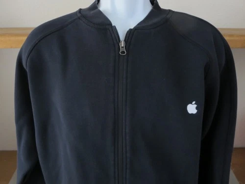 Apple Store Employee Jacket Full Zip Embroidered Logo Black Long Sleeve Size 3XL image 2