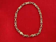 FANCY LINK 9 CT GOLD BRACELET , HALL MARKED, 7.5 INCH LONG ,WEIGHT 5.9 GR