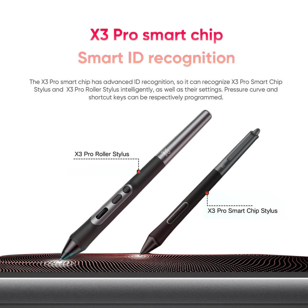 XPPen X3 Pro Roller Stylus for XPPen Artist 22 Plus/Pro 14&16 Gen