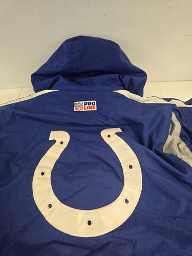 Vintage 90s NFL Pro Line Starter Indianapolis Colts Puffer Jacket Size L w/Hood - Picture 12 of 16