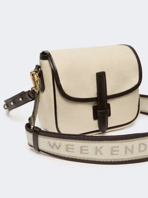 NWT Max Mara Weekend Beige Flap Shoulder Bag Two Straps & Dust Cover Sold Out