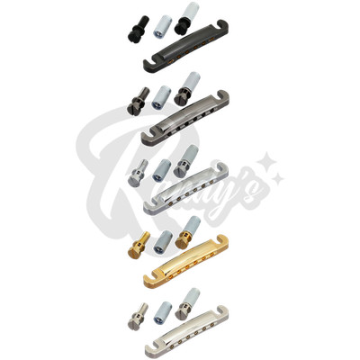 Gotoh Stop Bar Tailpiece w/ Studs & Anchors (Zinc) - Fits Gibson  & Epiphone 