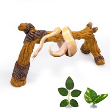 Resin Reptile Wood Trunk Snake Climbing Branch Terrarium Decor For Geckos