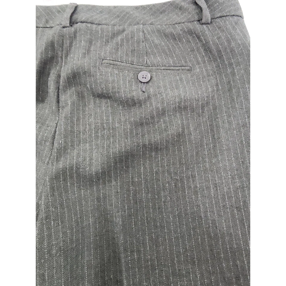 Pantalón Worthington Calce Moderno Rayas Tiro Medio Pierna Acampanada Talla 10P Gris Foto 3 de 4