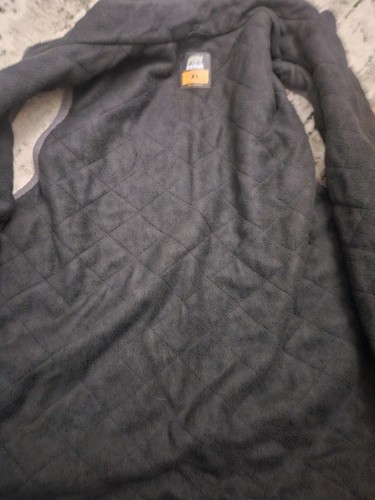 Berne V817 Vest Ripstop Quilted Fleece Lined Gray Full Zip Work Wear Size XL - Picture 10 of 11