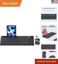 Wireless Keyboard and Mouse Combo, 2.4G Ergonomic Wireless Computer Keyboard ...