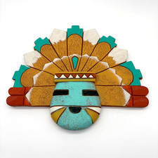 Vintage Artisan Made Hand Painted Kachina Hop...