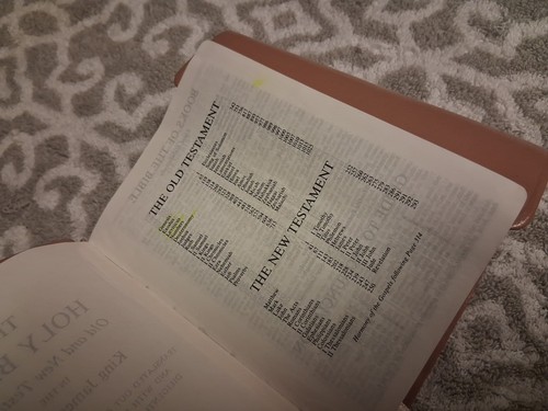 Vtg HOLY BIBLE Reference Edition Pink Leather KJV 1972 - Picture 7 of 10