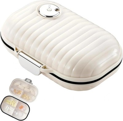 Pillendose 7 Tage Klein, 7 Fächer Tablettenbox Reise, Pillendose Klein für U