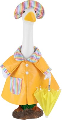 Raincoat Goose Outfit 23'' Cute Porch Goose Dress up Clothes for Lawn Outdoor Gar