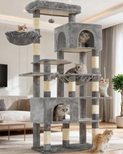 Heybly Cat Tree, 76-Inch Tall Heavy Duty Cat Tower for Big Cats with Extra Wi...