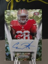 2014 PANINI PRIZM NFL Carlos Hyde Autograph SF AR-CH 153/200 trading card