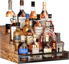 4 Step Countertop Liquor Bottle Display Shelf...