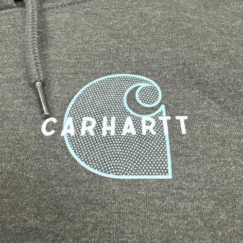 Carhartt Rain Defender Sweatshirt Hoodie Large Men Pullover Gray Spell out NWOT - Picture 2 of 7