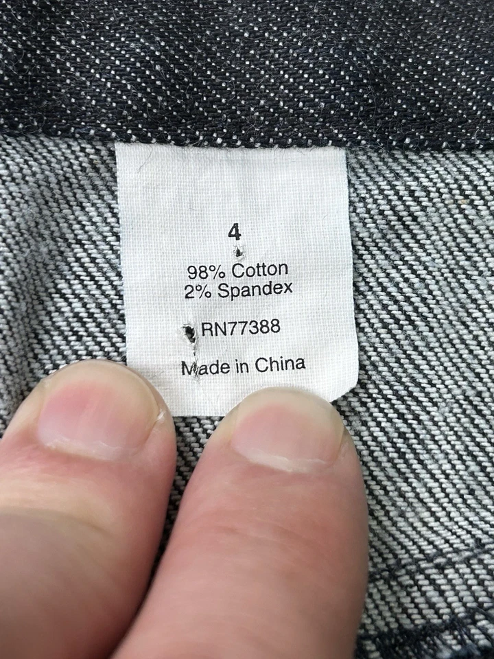 Saia lápis jeans J.CREW botões de lavagem escura bolsos de ventilação traseira azul tamanho 4 - Imagem 4 de 4