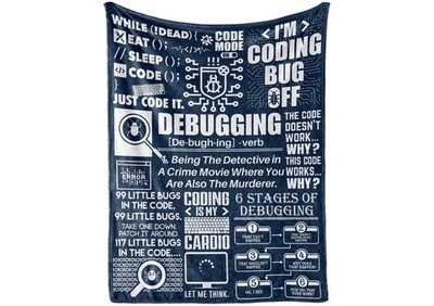 Computer Science Blanket Gifts for Men - 50'' x 65'' Throw, Flannel Blanket - G...