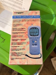 900 TDR Cable length Tester, still in the box, plastic on the screen.