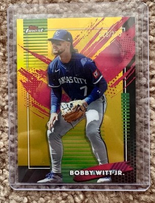 2026 Topps Finest Rare Bobby Witt Jr. #207 Yellow /275 Kansas City Royals