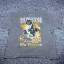 Outkast Ms Jackson  T-Shirt Mens SM Gray Hip Hop Rap Tee Andre 3000 Big Boi