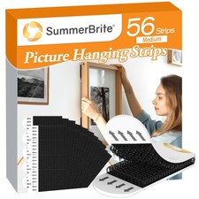 Picture Hanging Strips Heavy Duty, 56 Strips Damage Free Wall Picture Hangers... 0.32 per strip