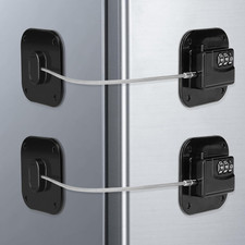 Refrigerator Lock, Heavy Duty Fridge Lock,Child Proof Cabinet Locks,Easy Install