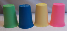 Set of 4 Vintage Tupperware 109 Classic Kids Bell Tumblers 7oz Cups Pastel NICE