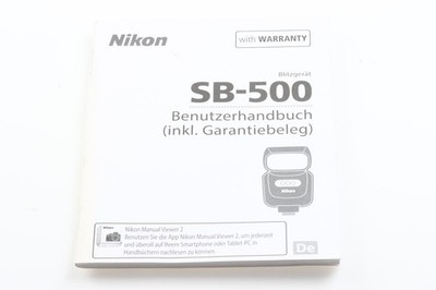 NIKON Speedlight SB-500 Bedienungsanleitung