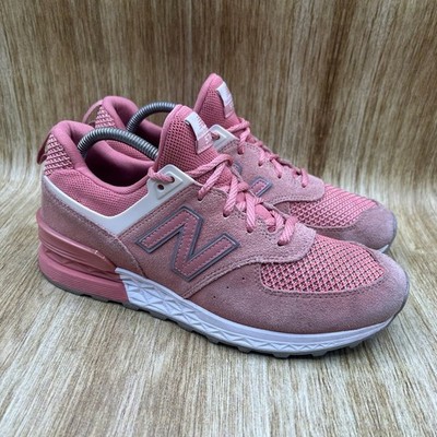 New Balance 574 Sport Men's Size 8.5 Dusted Peach Suede Casual Sneakers Shoes