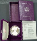 1987 US Proof Silver Eagle - 1 oz .999 Fine Silver Coin BOX & COA #4