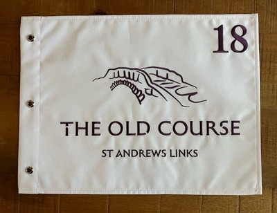 Brand New Embroidered Pin Flag St Andrews Old Course - 2027 British Open 155th